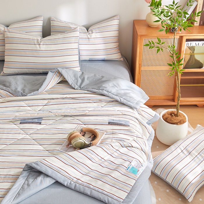 91家纺网 家纺一手货源 找家纺 铺尚美家纺 2026新款A类里外全棉棉花夏被 致青春