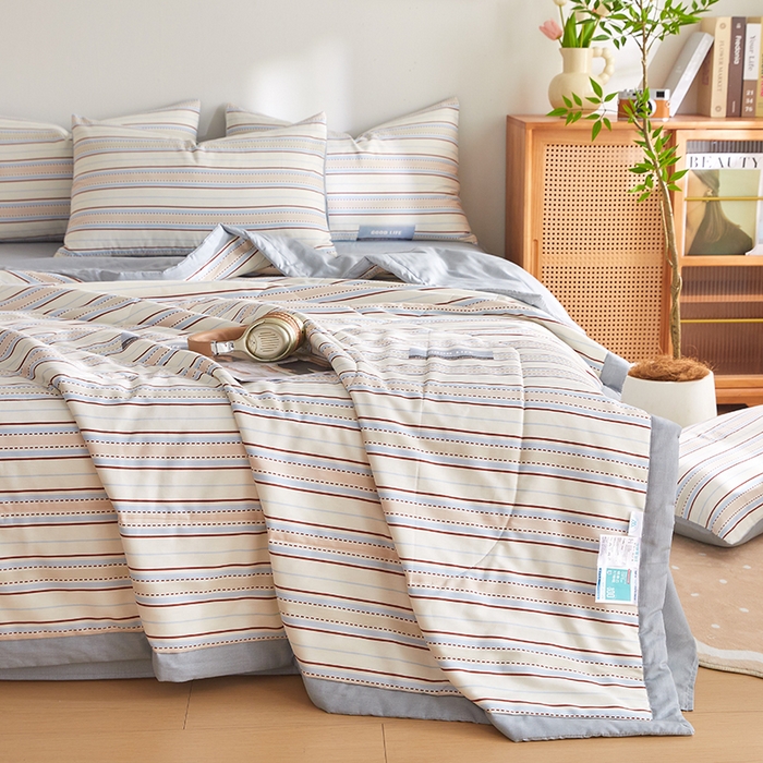 91家纺网 家纺一手货源 找家纺 铺尚美家纺 2026新款A类里外全棉棉花夏被 致青春