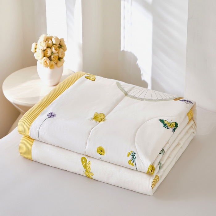 91家纺网 家纺一手货源 找家纺 （总）铺尚美家纺 2026新款双面全棉羽丝空调被夏凉被单夏被