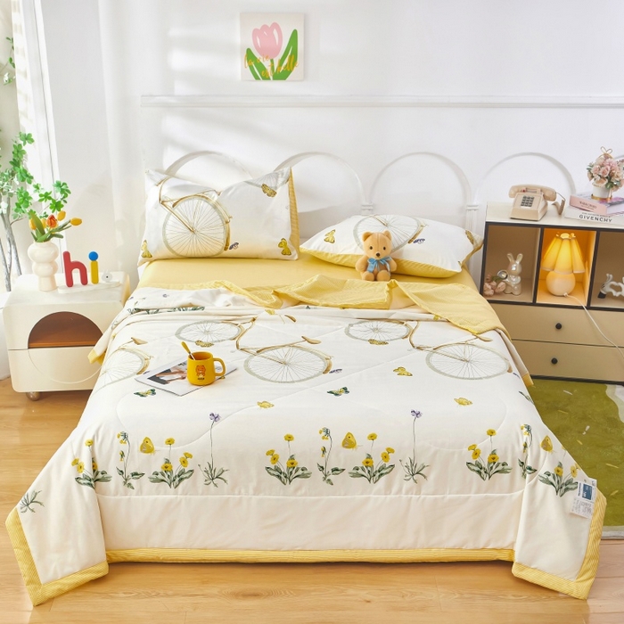 91家纺网 家纺一手货源 找家纺 （总）铺尚美家纺 2026新款双面全棉羽丝空调被夏凉被单夏被