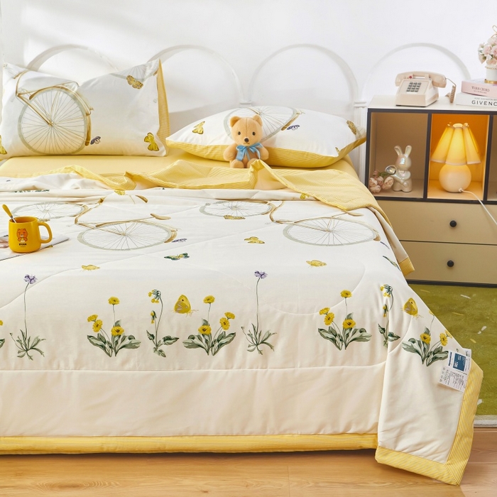 91家纺网 家纺一手货源 找家纺 （总）铺尚美家纺 2026新款双面全棉羽丝空调被夏凉被单夏被