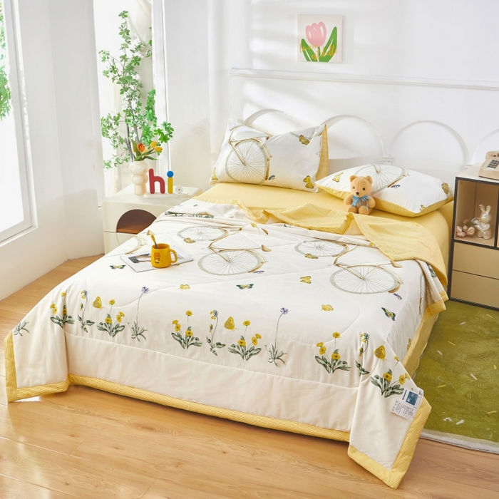 91家纺网 家纺一手货源 找家纺 （总）铺尚美家纺 2026新款双面全棉羽丝空调被夏凉被单夏被