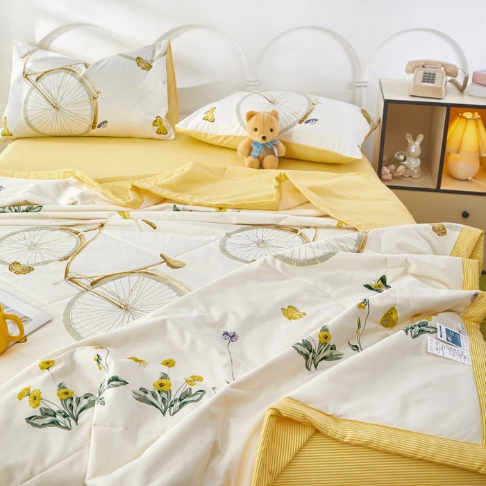 91家纺网 家纺一手货源 找家纺 （总）铺尚美家纺 2026新款双面全棉羽丝空调被夏凉被单夏被