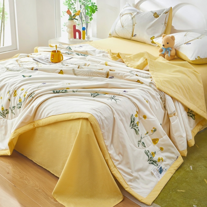 91家纺网 家纺一手货源 找家纺 （总）铺尚美家纺 2026新款双面全棉羽丝空调被夏凉被单夏被