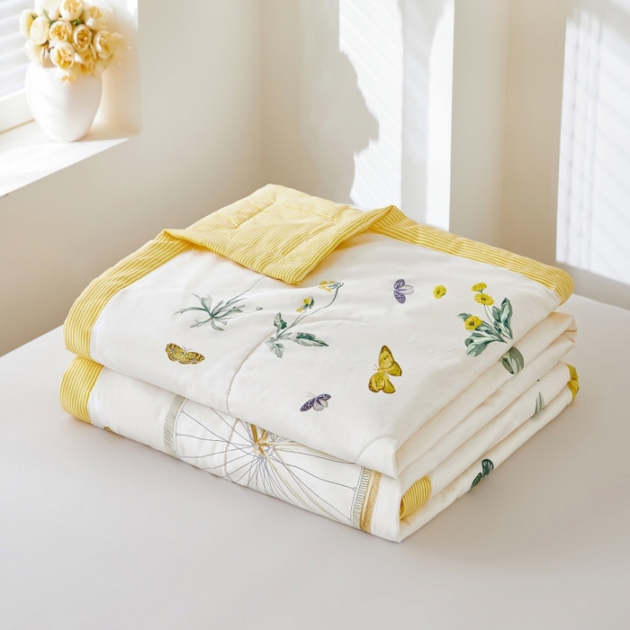 91家纺网 家纺一手货源 找家纺 （总）铺尚美家纺 2026新款双面全棉羽丝空调被夏凉被单夏被