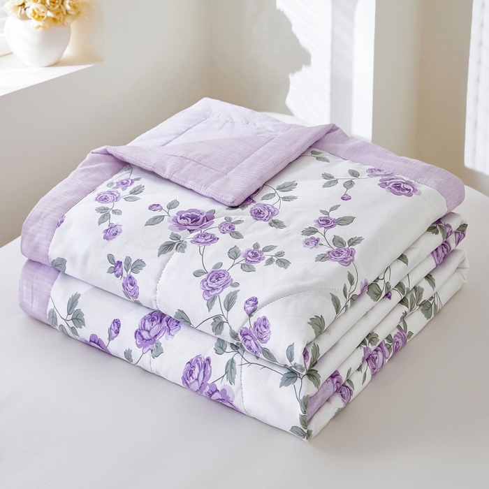 91家纺网 家纺一手货源 找家纺 （总）铺尚美家纺 2026新款双面全棉羽丝空调被夏凉被单夏被