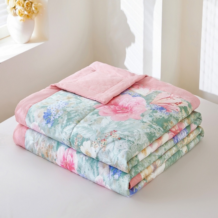 91家纺网 家纺一手货源 找家纺 （总）铺尚美家纺 2026新款双面全棉羽丝空调被夏凉被单夏被