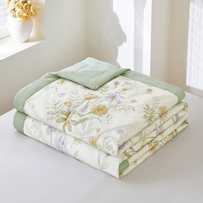 91家纺网 家纺一手货源 找家纺 （总）铺尚美家纺 2026新款双面全棉羽丝空调被夏凉被单夏被