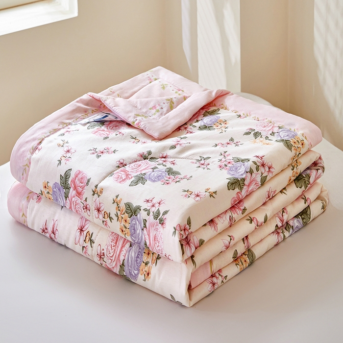 91家纺网 家纺一手货源 找家纺 （总）铺尚美家纺 2026新款双面全棉羽丝空调被夏凉被单夏被