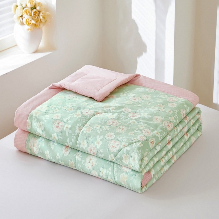 91家纺网 家纺一手货源 找家纺 （总）铺尚美家纺 2026新款双面全棉羽丝空调被夏凉被单夏被