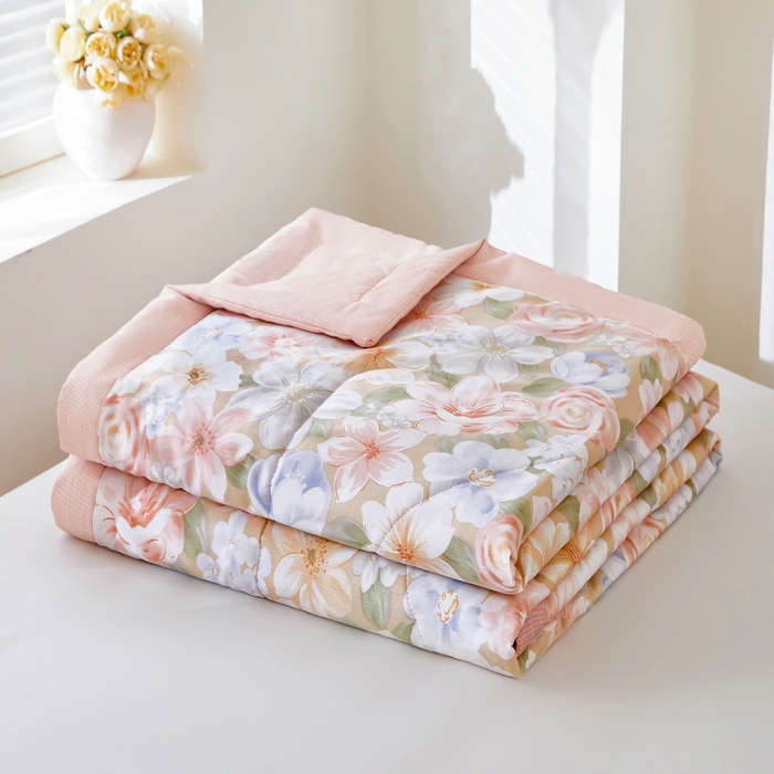 91家纺网 家纺一手货源 找家纺 （总）铺尚美家纺 2026新款双面全棉羽丝空调被夏凉被单夏被