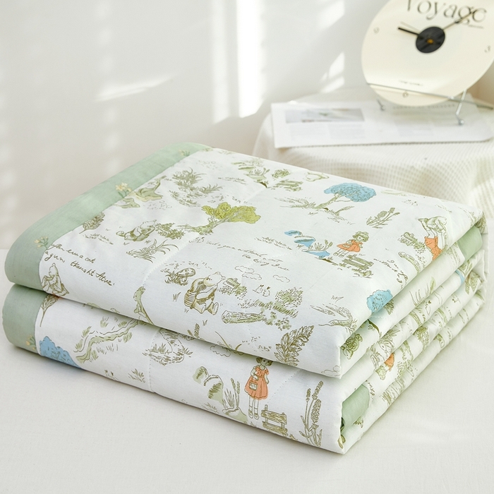 91家纺网 家纺一手货源 找家纺 铺尚美家纺 2026新款双面全棉羽丝空调被夏凉被单夏被 童话故事