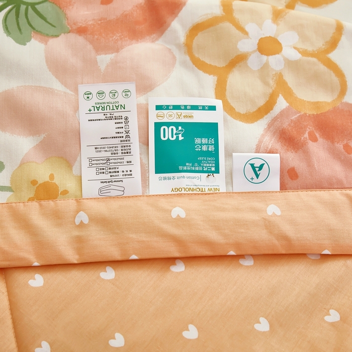 91家纺网 家纺一手货源 找家纺 铺尚美家纺 2026新款双面全棉羽丝空调被夏凉被单夏被 笑脸草莓