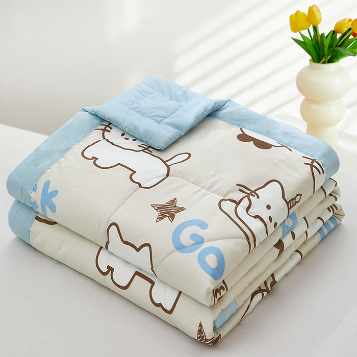 铺尚美家纺 2026新款双面全棉羽丝空调被夏凉被单夏被 幸运猫咪