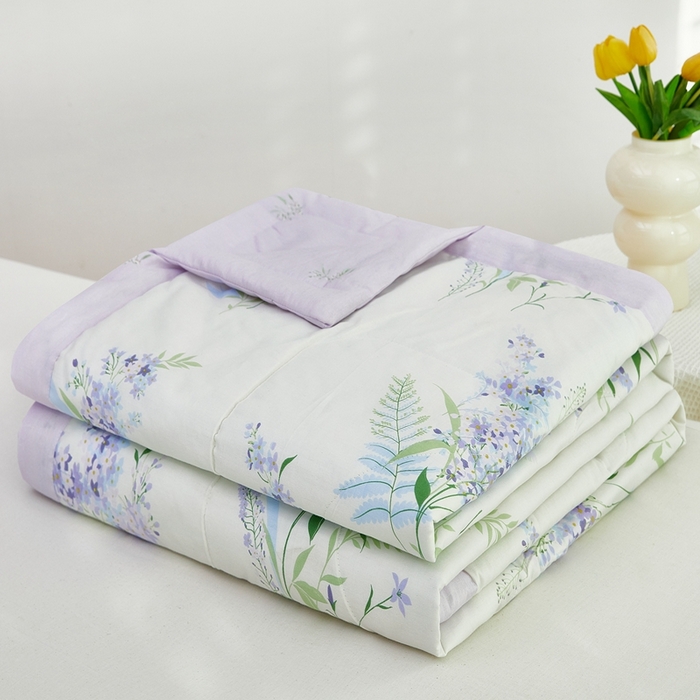 铺尚美家纺 2026新款双面全棉羽丝空调被夏凉被单夏被 薰衣草