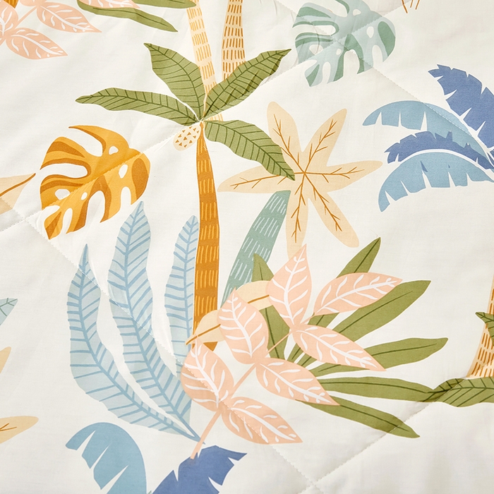 91家纺网 家纺一手货源 找家纺 铺尚美家纺 2026新款双面全棉羽丝空调被夏凉被单夏被 叶枫海韵