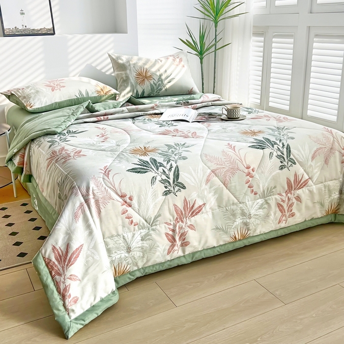 91家纺网 家纺一手货源 找家纺 铺尚美家纺 2026新款双面全棉羽丝空调被夏凉被单夏被 一览芳华