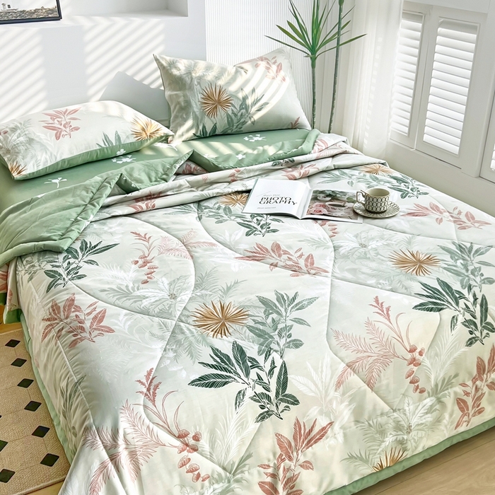 91家纺网 家纺一手货源 找家纺 铺尚美家纺 2026新款双面全棉羽丝空调被夏凉被单夏被 一览芳华