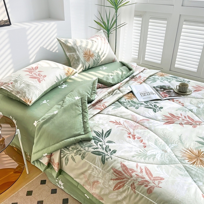 91家纺网 家纺一手货源 找家纺 铺尚美家纺 2026新款双面全棉羽丝空调被夏凉被单夏被 一览芳华