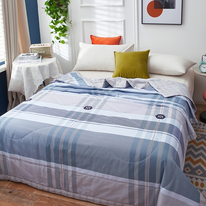 91家纺网 家纺一手货源 找家纺 铺尚美家纺 2026新款双面全棉羽丝空调被夏凉被单夏被 自由品格