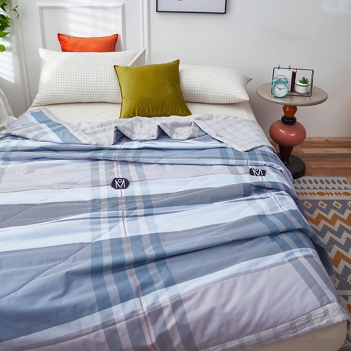 91家纺网 家纺一手货源 找家纺 铺尚美家纺 2026新款双面全棉羽丝空调被夏凉被单夏被 自由品格