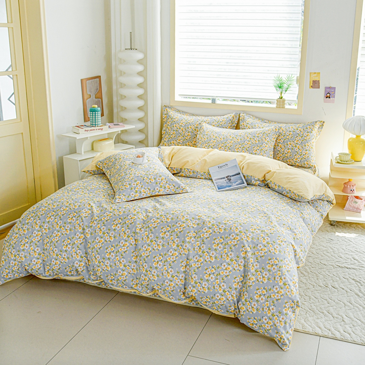 91家纺网 家纺一手货源 找家纺 缘舒家纺 2026新款全棉纯棉印花四件套 繁花