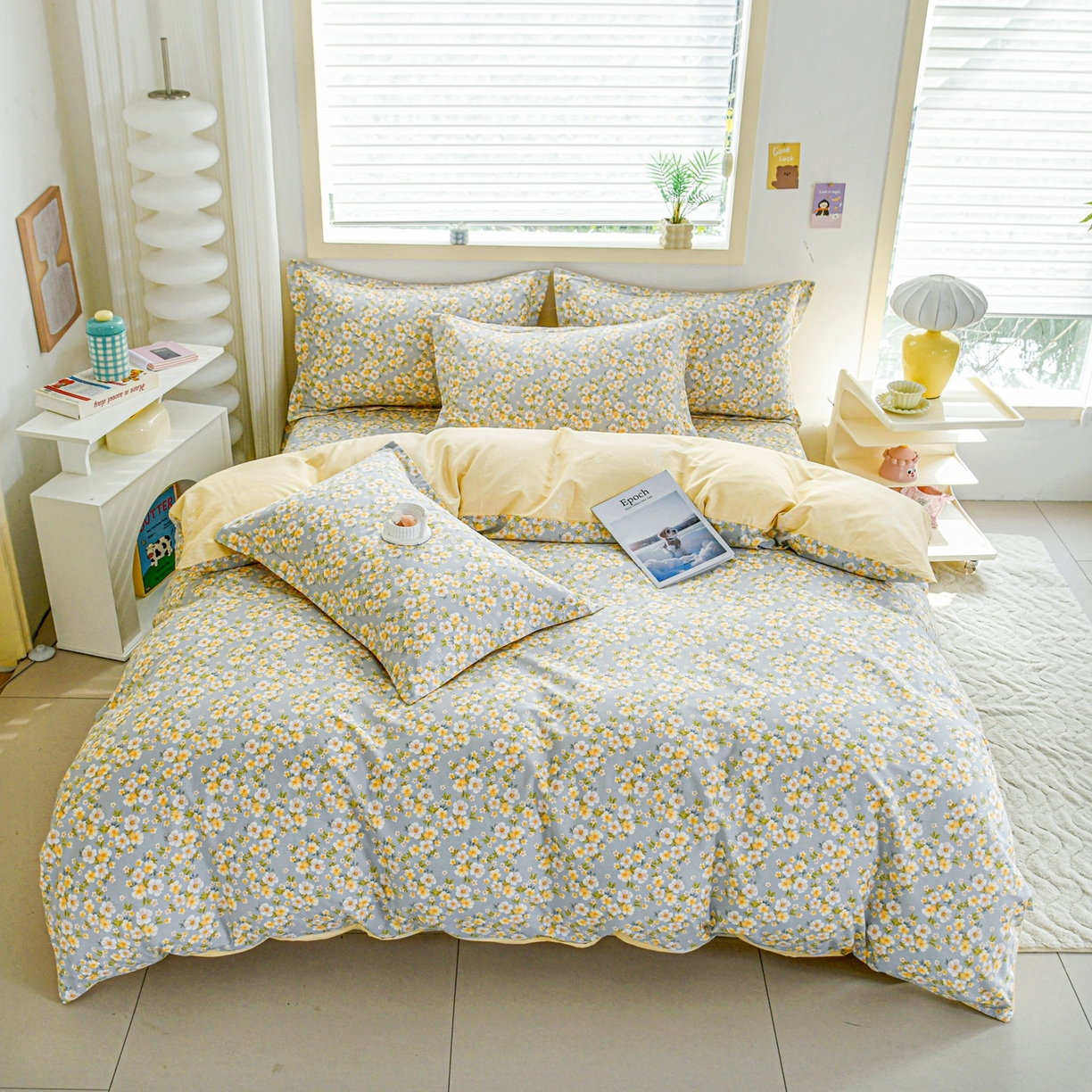 91家纺网 家纺一手货源 找家纺 缘舒家纺 2026新款全棉纯棉印花四件套 繁花