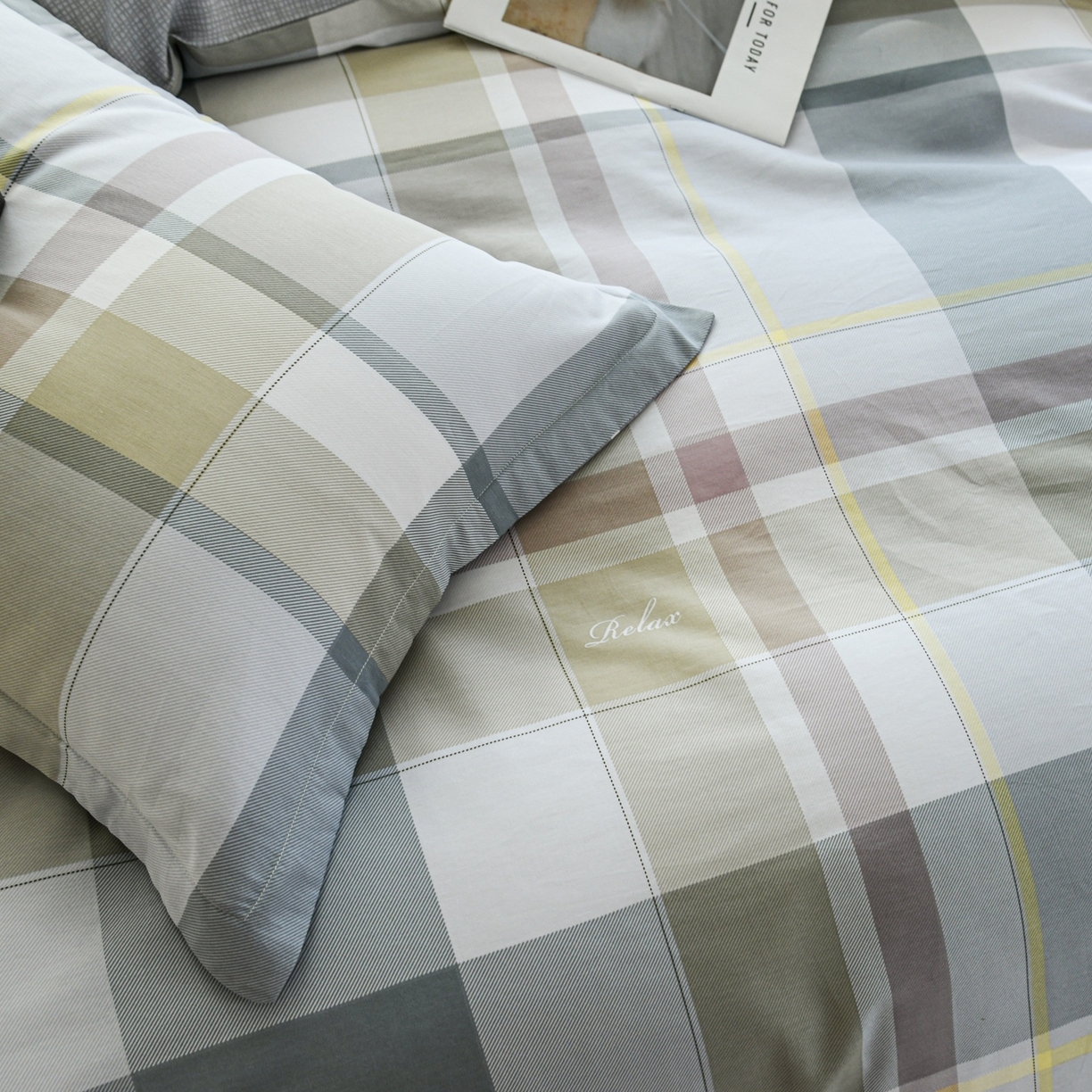 91家纺网 家纺一手货源 找家纺 缘舒家纺 2026新款全棉纯棉印花四件套 格韵