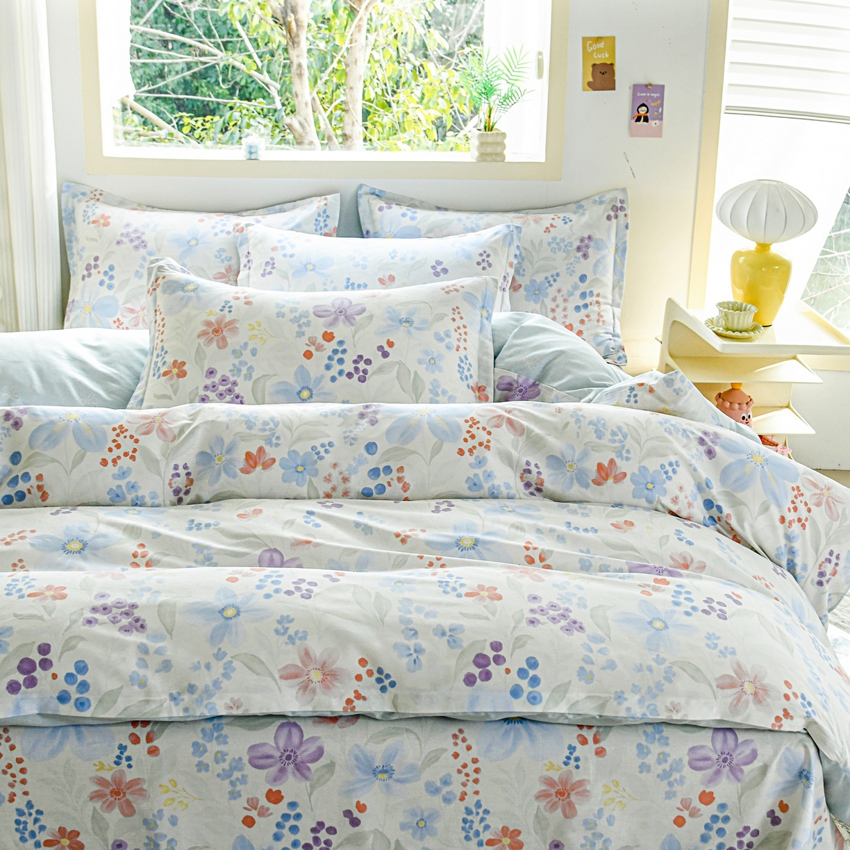 91家纺网 家纺一手货源 找家纺 缘舒家纺 2026新款全棉纯棉印花四件套 花卉类-茉屿-大板