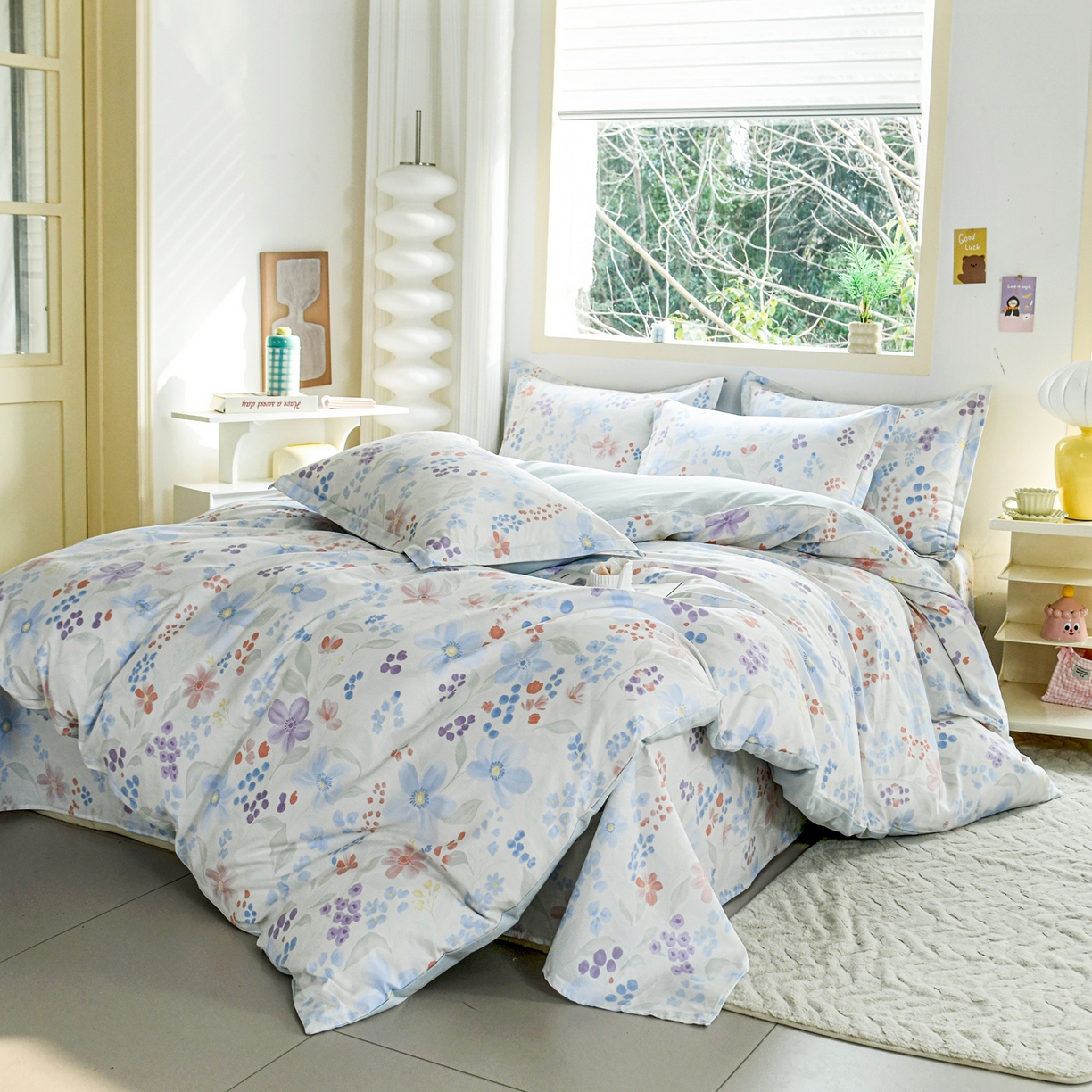 91家纺网 家纺一手货源 找家纺 缘舒家纺 2026新款全棉纯棉印花四件套 花卉类-茉屿-大板