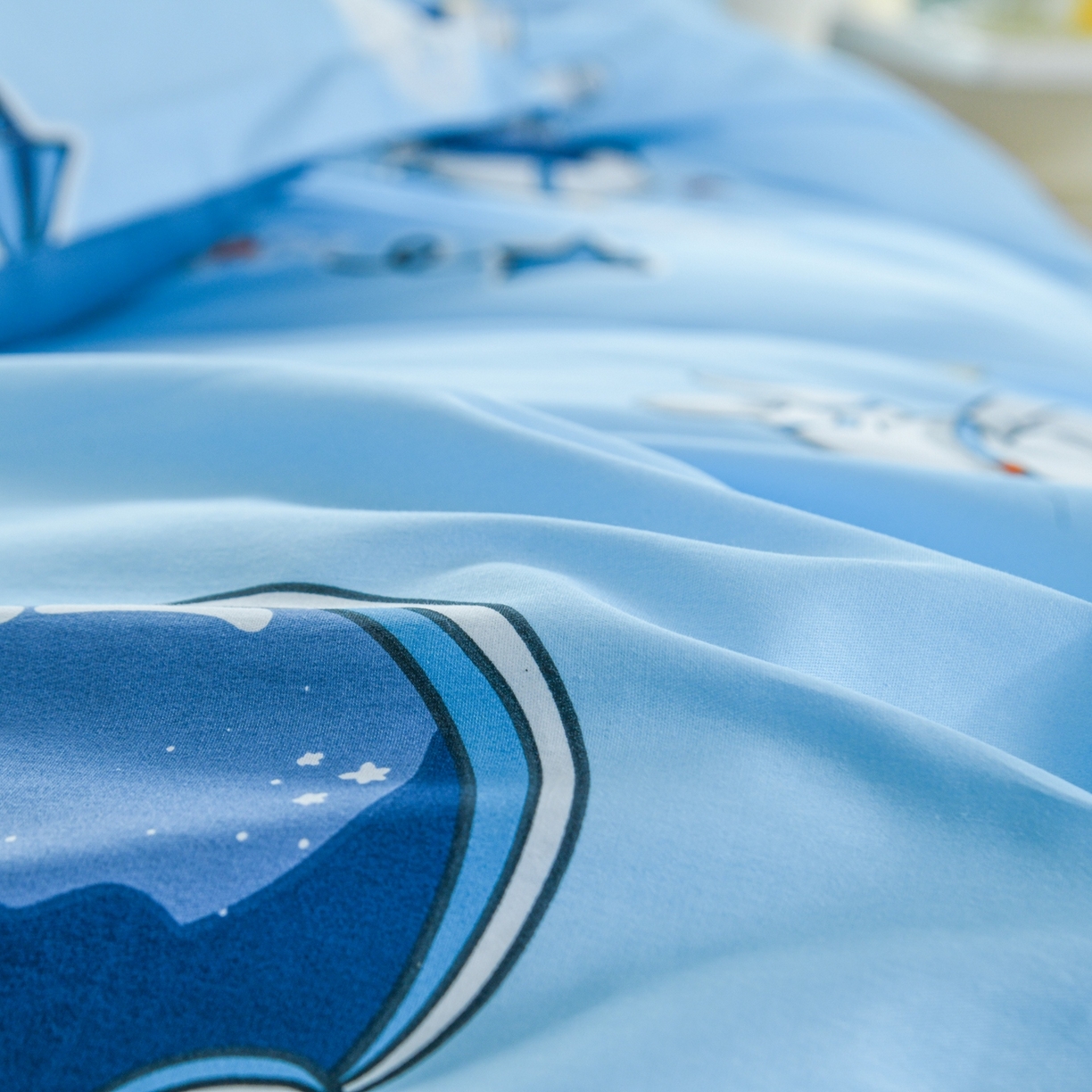 91家纺网 家纺一手货源 找家纺 缘舒家纺 2026新款全棉纯棉印花四件套 卡通类-太空奇遇-大板