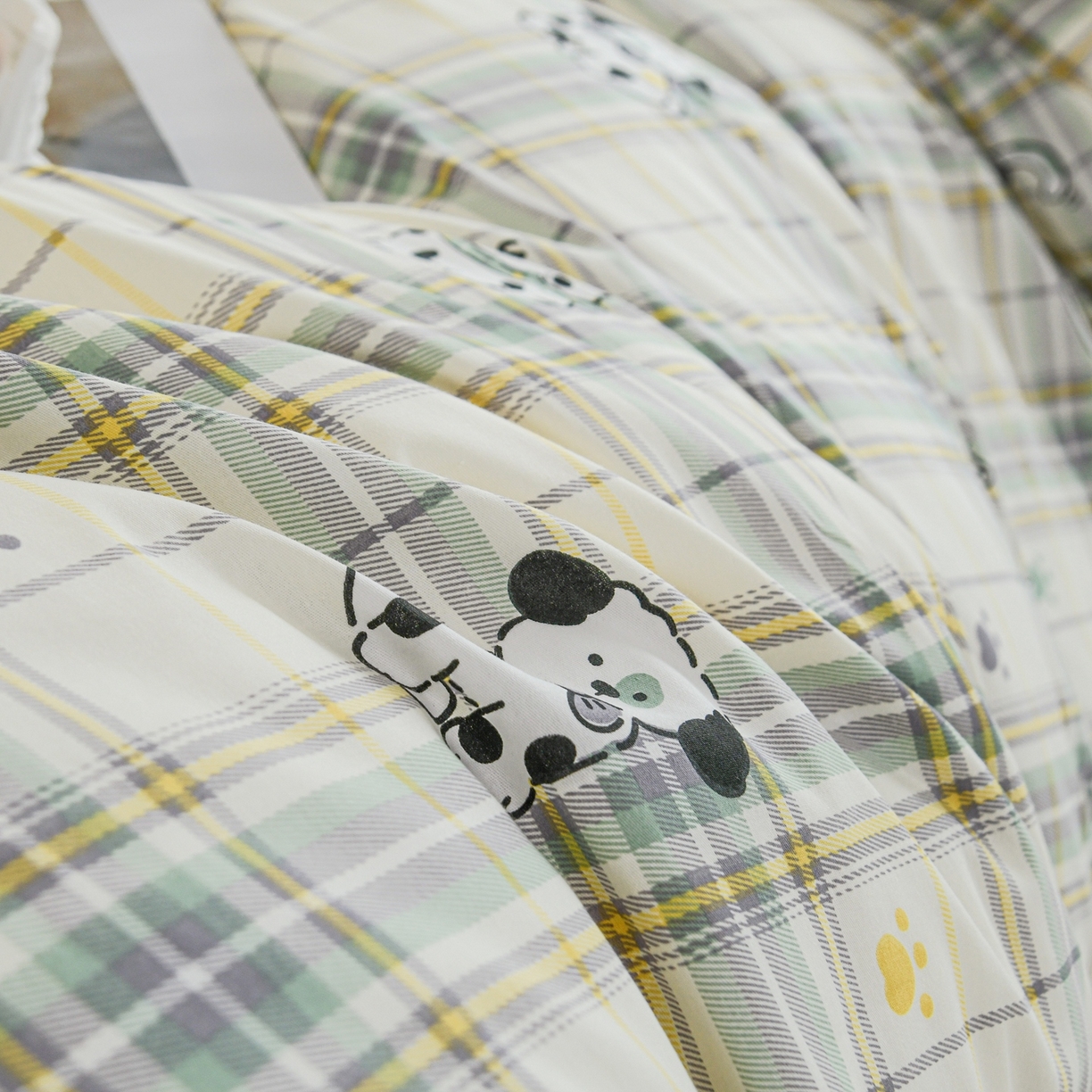 91家纺网 家纺一手货源 找家纺 缘舒家纺 2026新款全棉纯棉印花四件套 酷乐爱宠