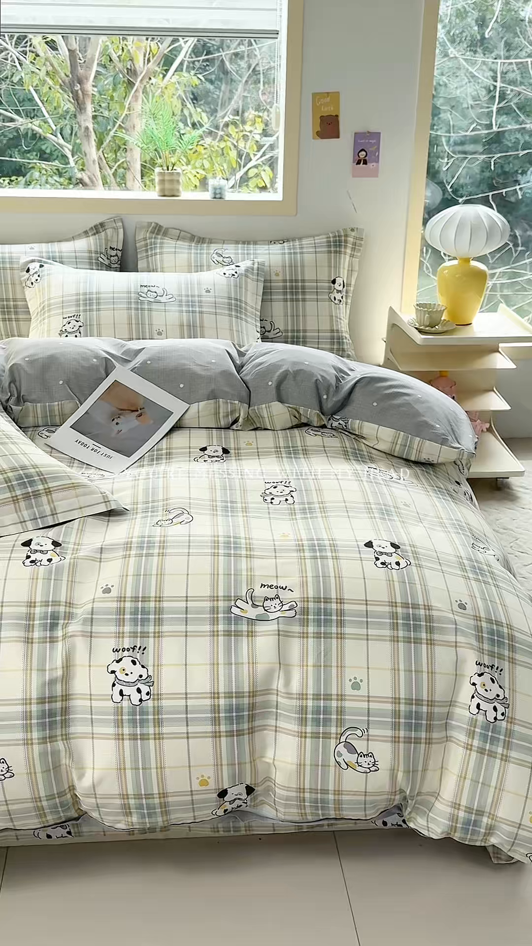 91家纺网 家纺一手货源 找家纺 缘舒家纺 2026新款全棉纯棉印花四件套 酷乐爱宠