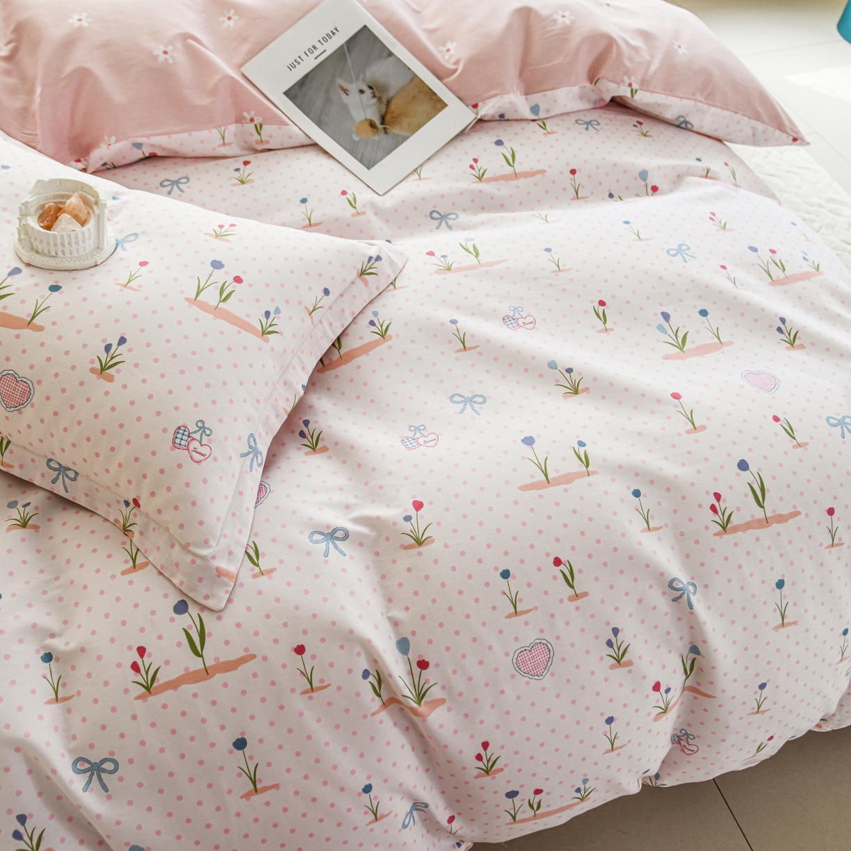 91家纺网 家纺一手货源 找家纺 缘舒家纺 2026新款全棉纯棉印花四件套 软萌芽芽