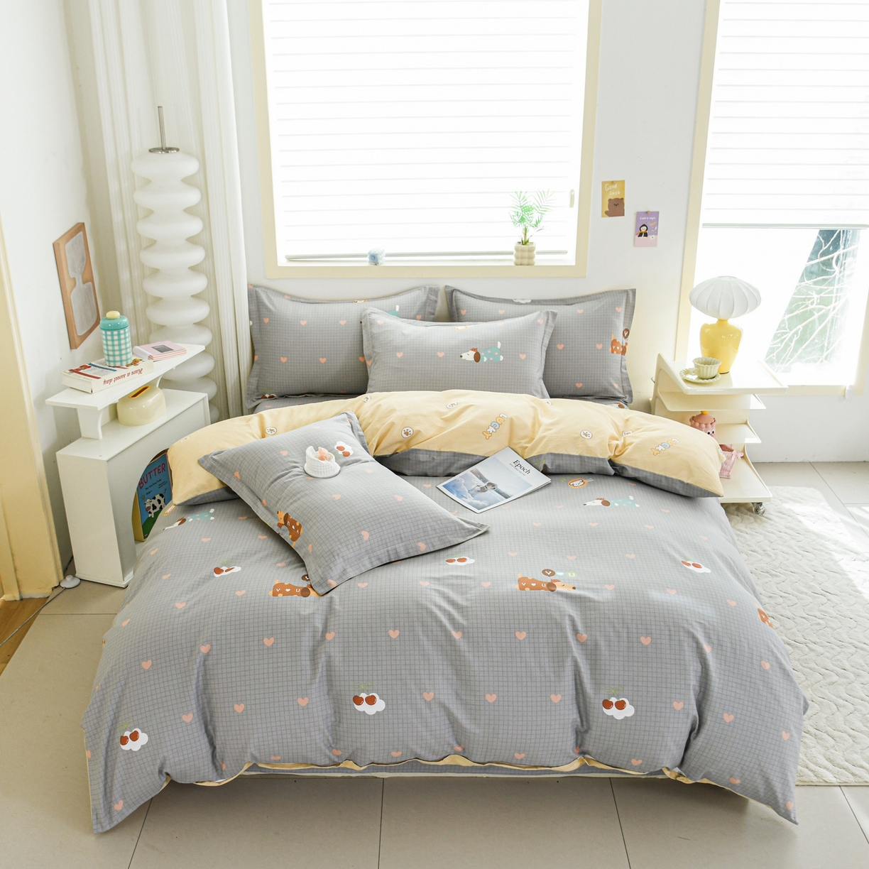 91家纺网 家纺一手货源 找家纺 缘舒家纺 2026新款全棉纯棉印花四件套 甜梦