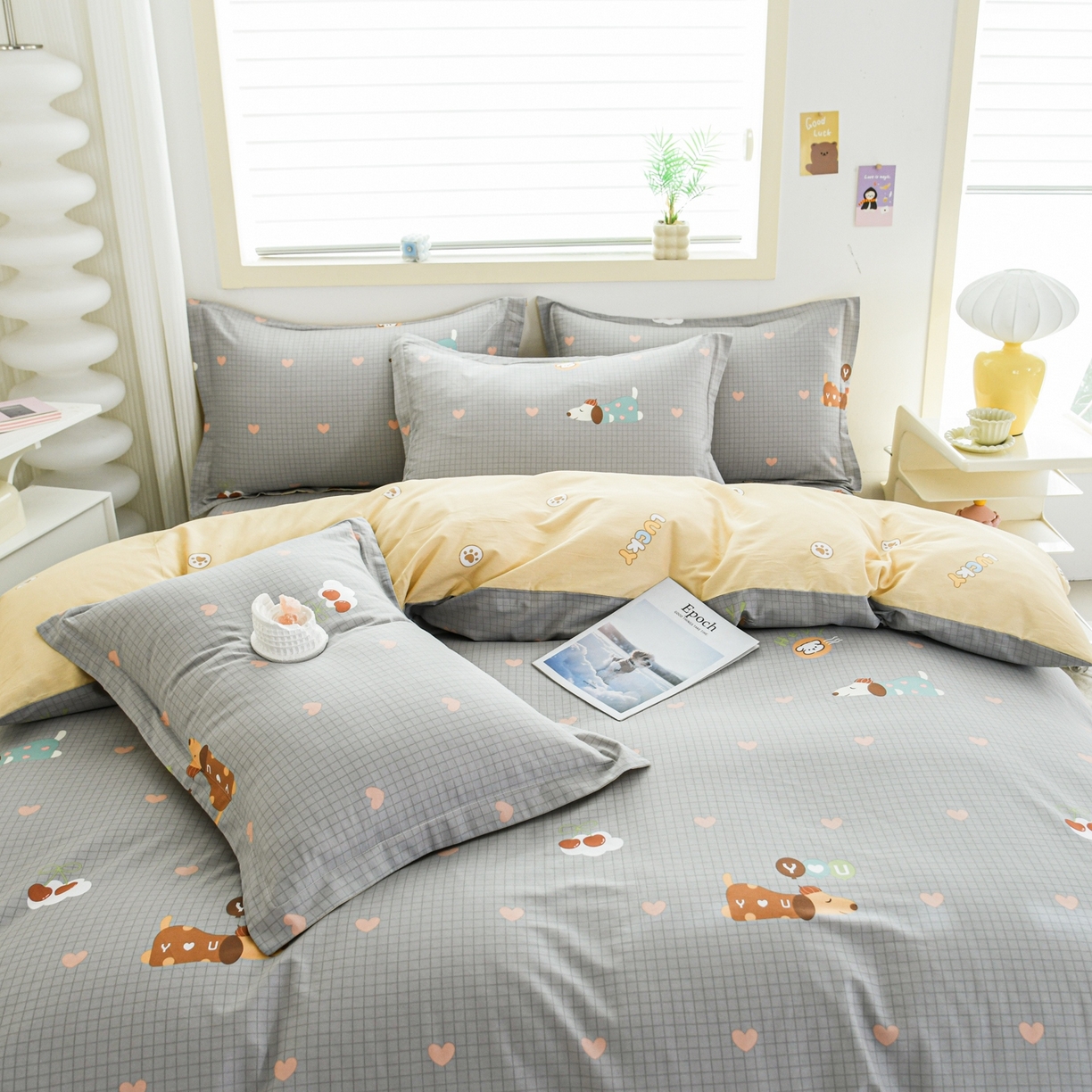 91家纺网 家纺一手货源 找家纺 缘舒家纺 2026新款全棉纯棉印花四件套 甜梦