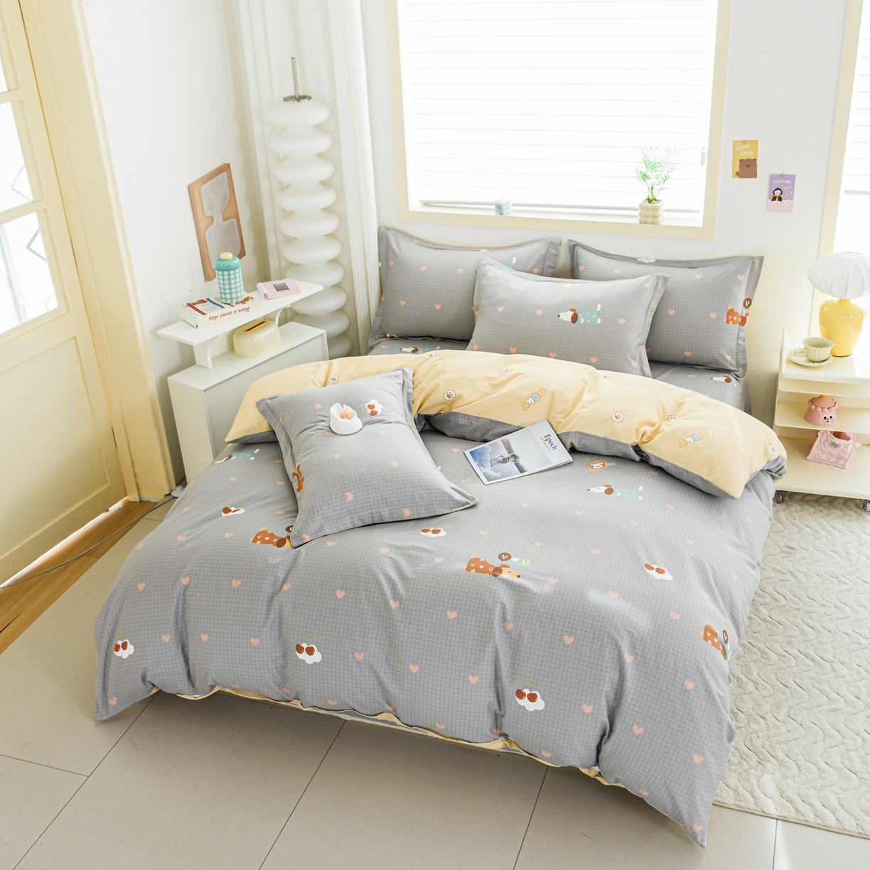 91家纺网 家纺一手货源 找家纺 缘舒家纺 2026新款全棉纯棉印花四件套 甜梦