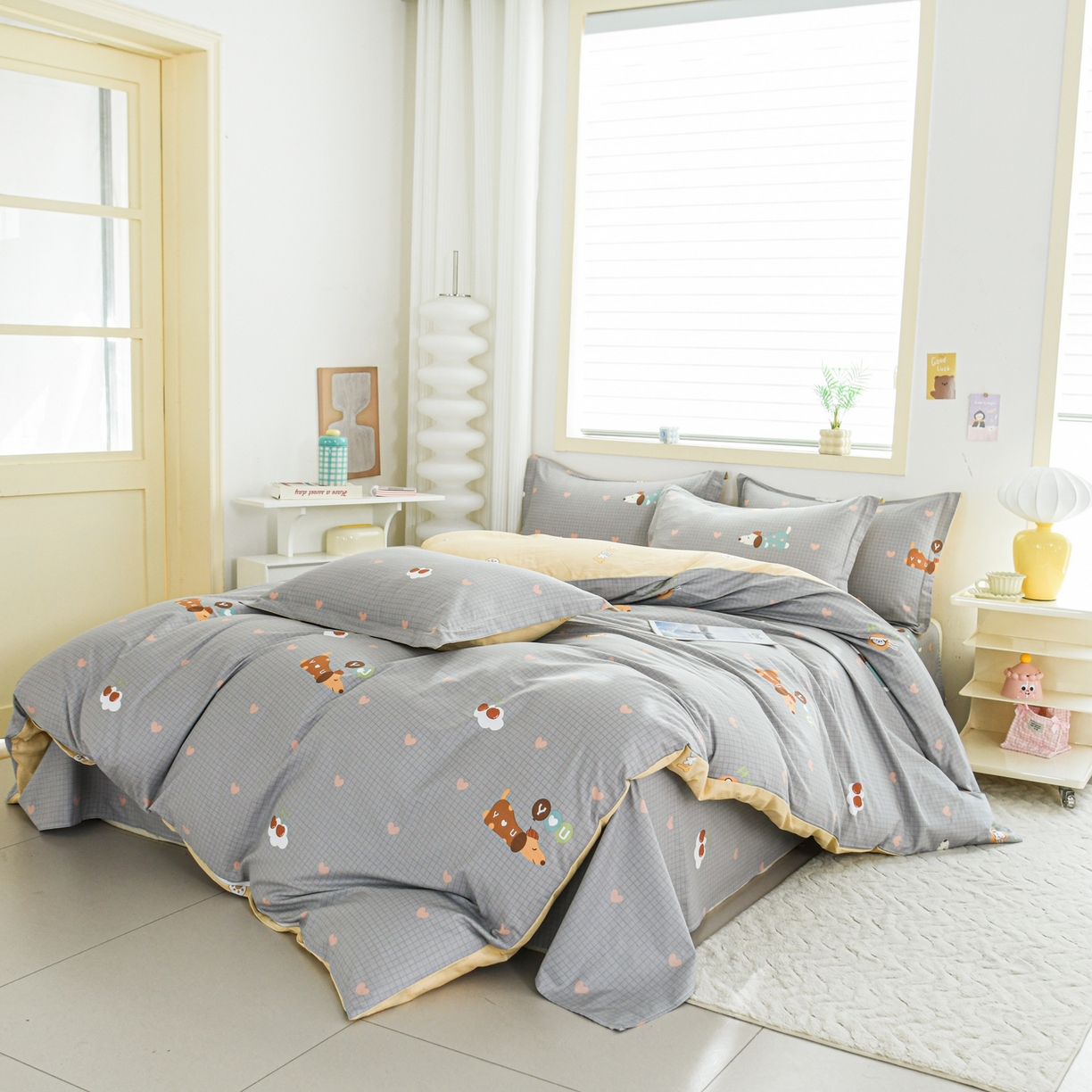 91家纺网 家纺一手货源 找家纺 缘舒家纺 2026新款全棉纯棉印花四件套 甜梦