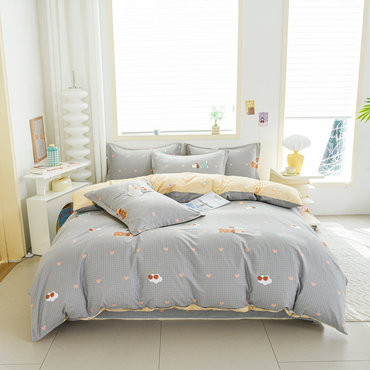 91家纺网 家纺一手货源 找家纺 缘舒家纺 2026新款全棉纯棉印花四件套 甜梦