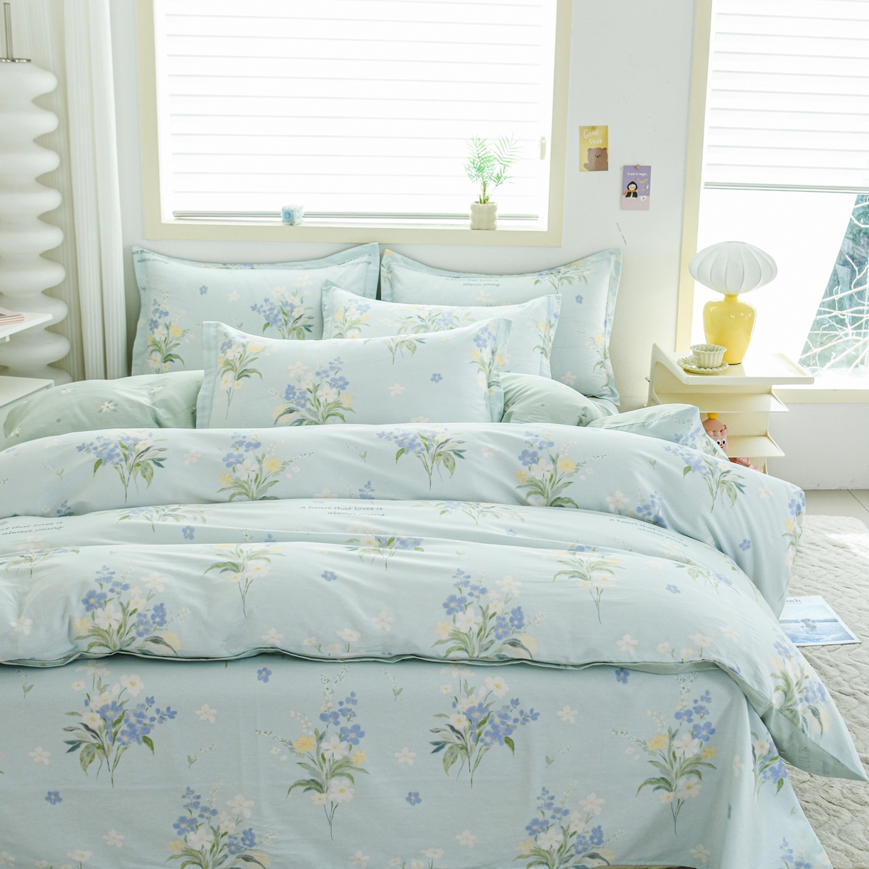 91家纺网 家纺一手货源 找家纺 缘舒家纺 2026新款全棉纯棉印花四件套 雾莲