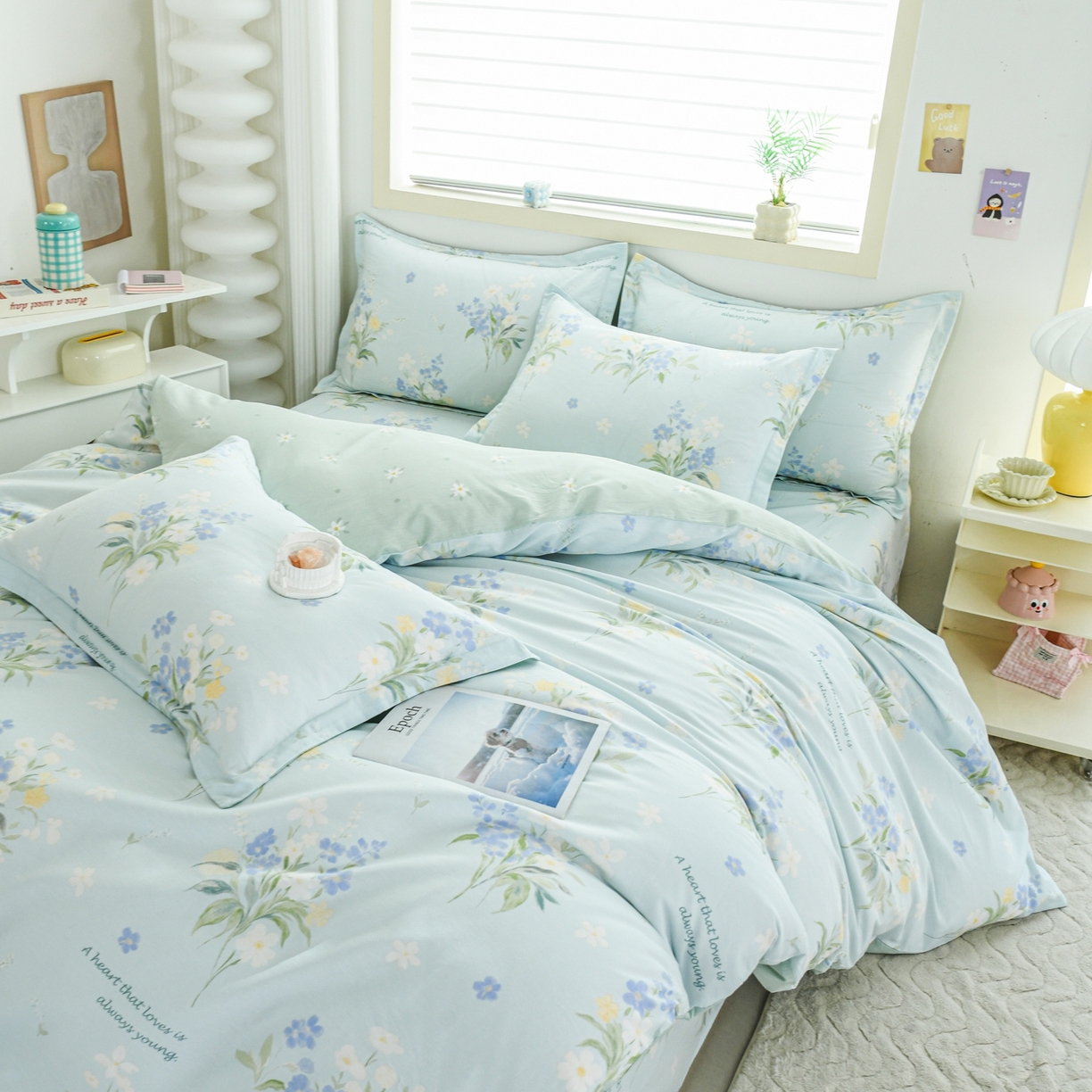 91家纺网 家纺一手货源 找家纺 缘舒家纺 2026新款全棉纯棉印花四件套 雾莲