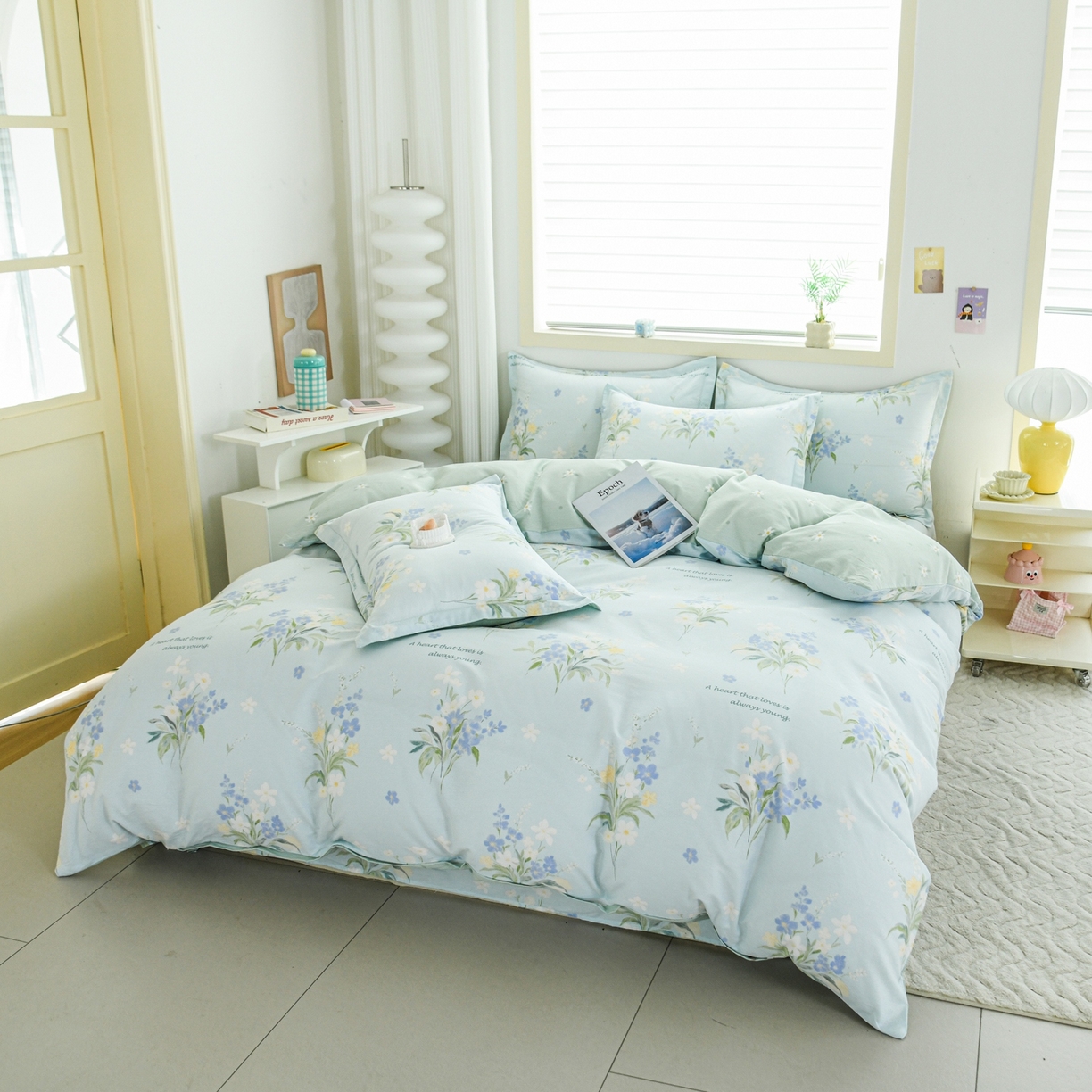 91家纺网 家纺一手货源 找家纺 缘舒家纺 2026新款全棉纯棉印花四件套 雾莲