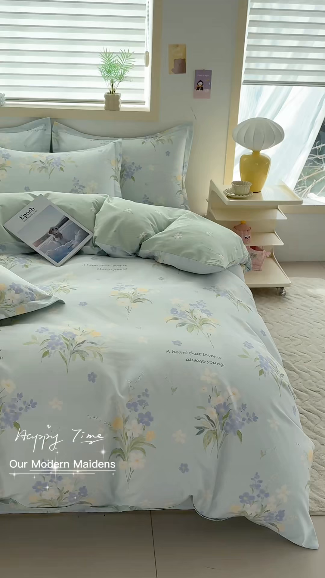 91家纺网 家纺一手货源 找家纺 缘舒家纺 2026新款全棉纯棉印花四件套 雾莲