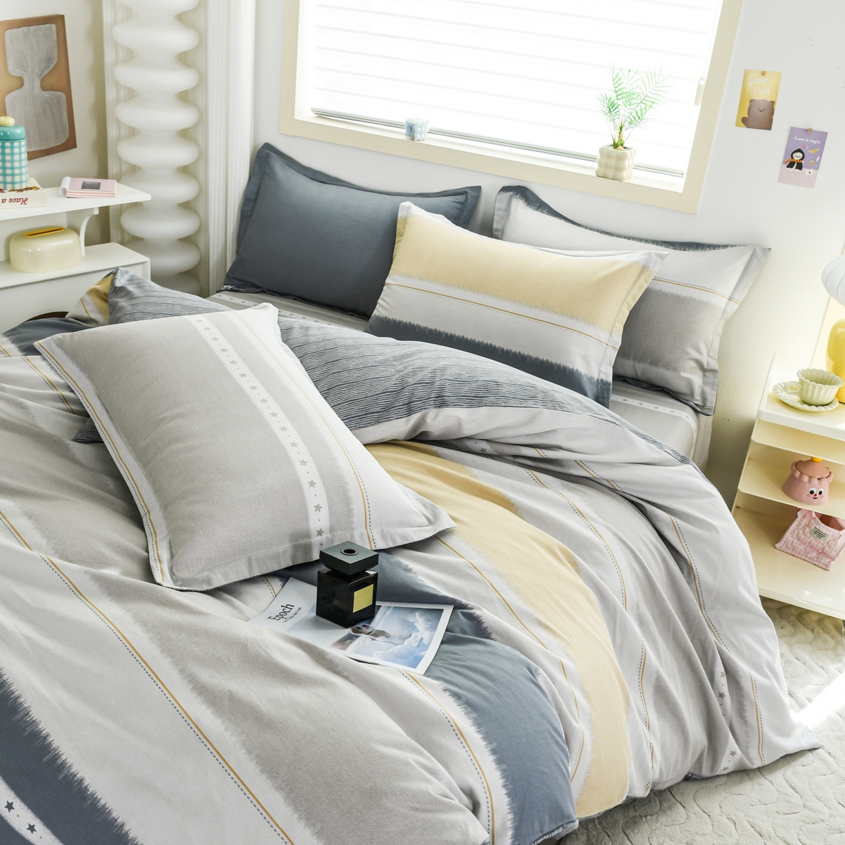 91家纺网 家纺一手货源 找家纺 缘舒家纺 2026新款全棉纯棉印花四件套 星辰大海