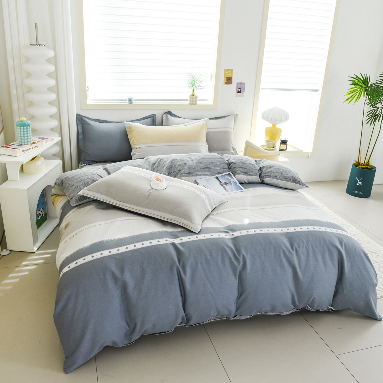 91家纺网 家纺一手货源 找家纺 缘舒家纺 2026新款全棉纯棉印花四件套 星辰大海