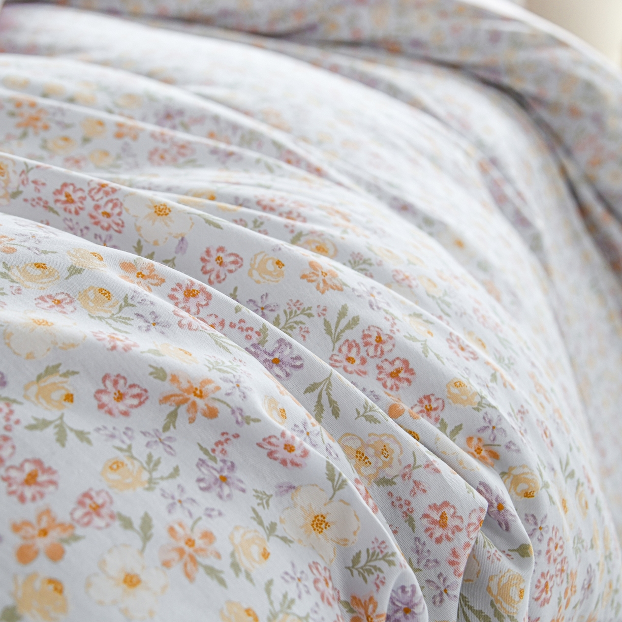 91家纺网 家纺一手货源 找家纺 缘舒家纺 2026新款全棉纯棉印花四件套 樱芝