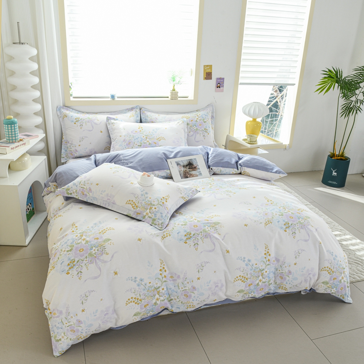 91家纺网 家纺一手货源 找家纺 缘舒家纺 2026新款全棉纯棉印花四件套 悠悠仙境