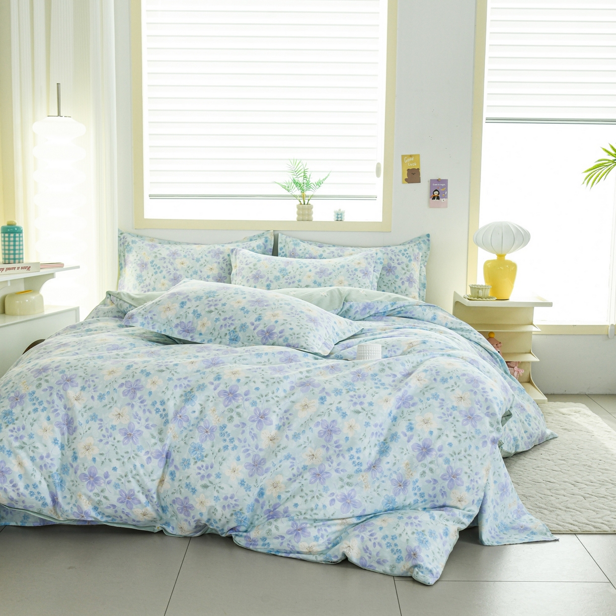 91家纺网 家纺一手货源 找家纺 缘舒家纺 2026新款全棉纯棉印花四件套 月泱