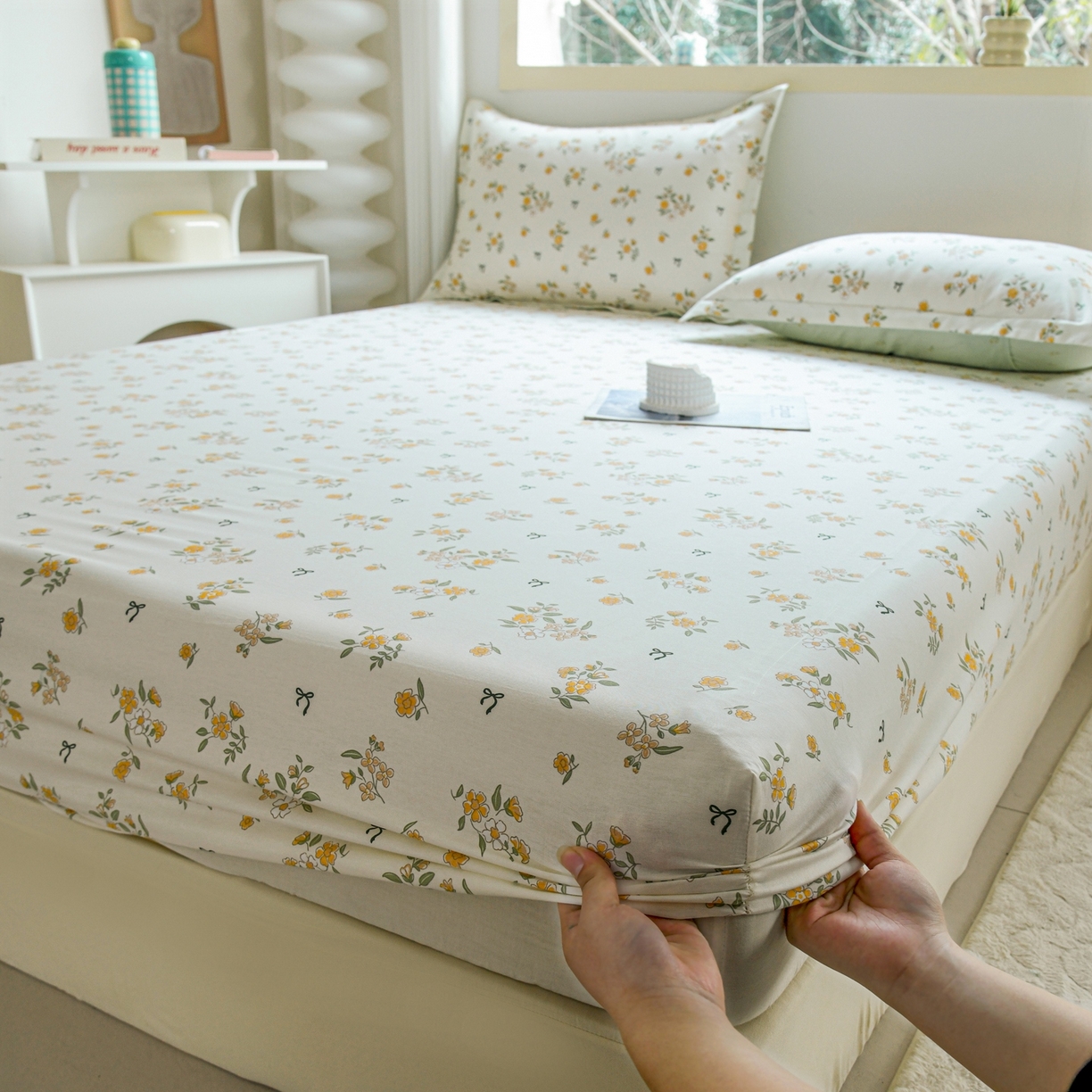 91家纺网 家纺一手货源 找家纺 （总）缘舒家纺 2026新款全棉纯棉印花单床笠床笠单件