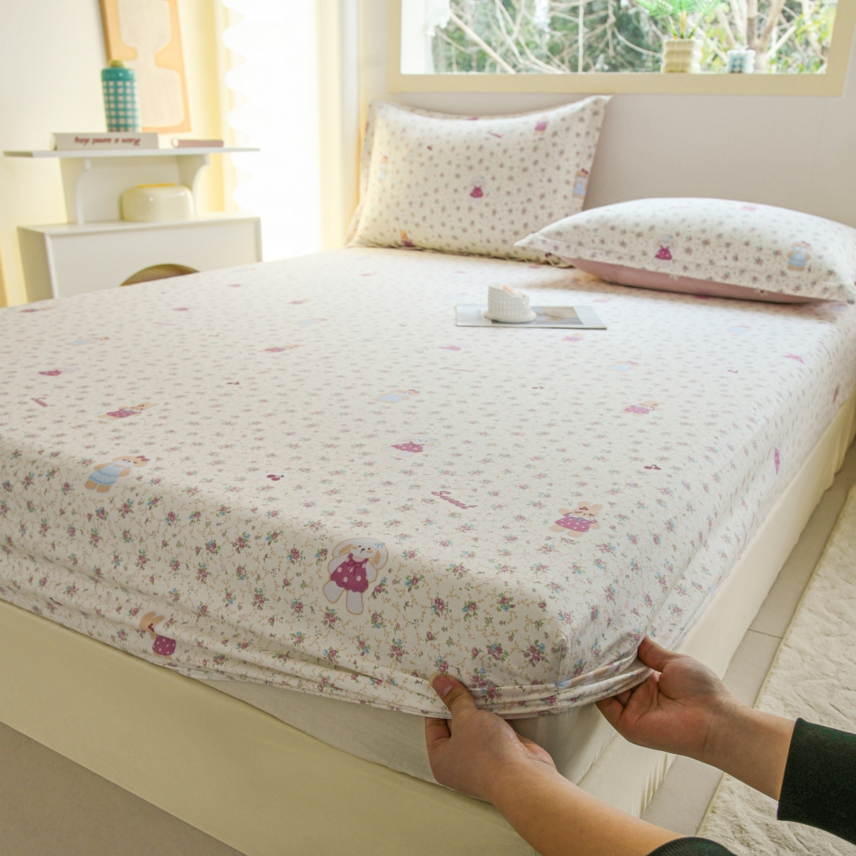 91家纺网 家纺一手货源 找家纺 （总）缘舒家纺 2026新款全棉纯棉印花单床笠床笠单件